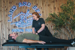 physical therapist treating knee pain Oceanside CA